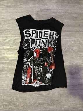 Spider-Punk Graphic Muscle Tee for - Black & Red